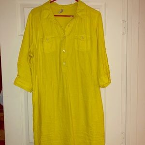 Yellow Linen Dress